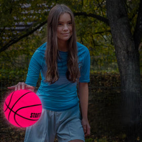 TOMLEON glow basketball aids drills and after-dark practice