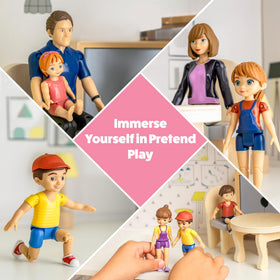 TOMLEON dollhouse cousins poseable figures boost varied play scenarios