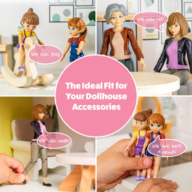 TOMLEON dollhouse grandma poseable figure adds warmth to imaginative play