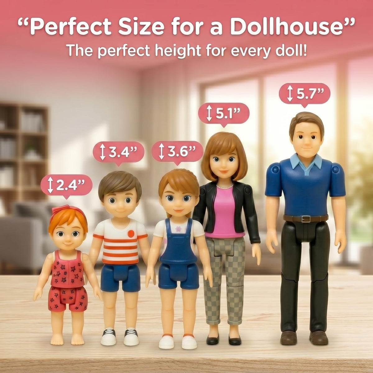TOMLEON family dollhouse brother figure with bendable joints for action-packed stories.