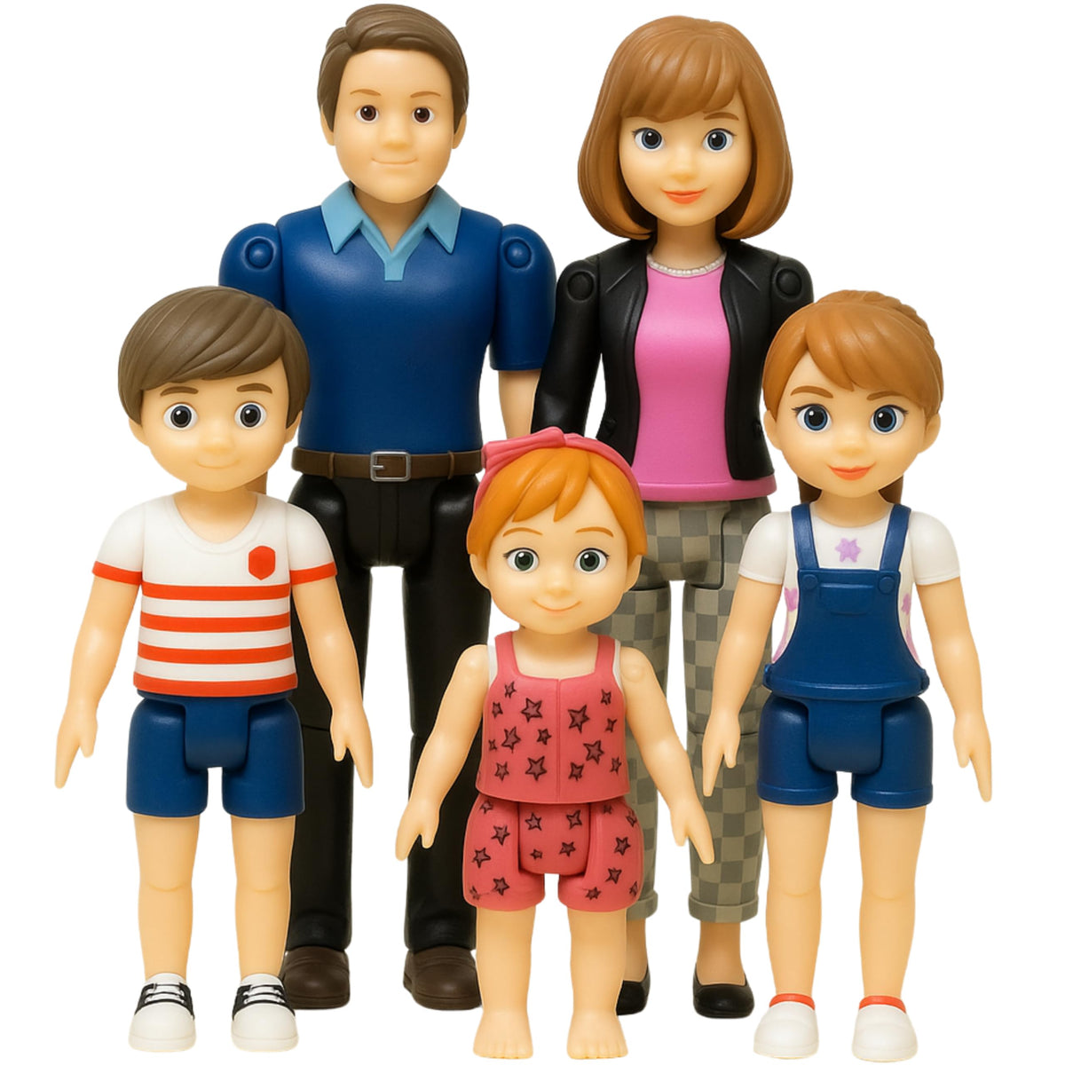 TOMLEON family dollhouse mom figure with bendable joints for versatile posing.