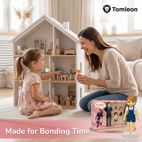 TOMLEON family dollhouse toddler with poseable design for gentle, nurturing scenes.