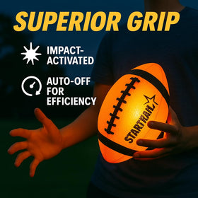 TOMLEON Glow Football in action during dusk games on beach or park