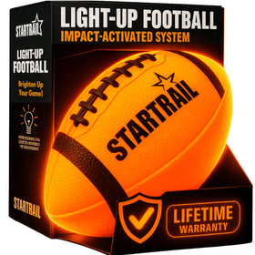 TOMLEON Glow in the Dark Football front-lit glow for vibrant backyard night play