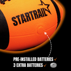 TOMLEON Glow Football water-resistant exterior withstands rain and splashes