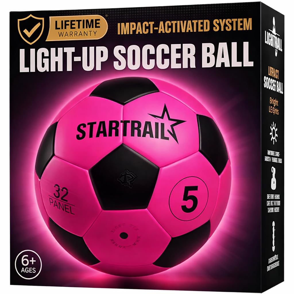TOMLEON Glow Soccer Ball with LED lights for vibrant night play and endless outdoor fun.