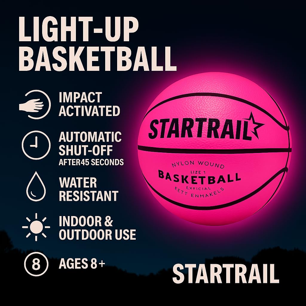 TOMLEON LED basketball official size 7 for authentic feel