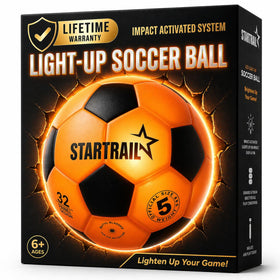 TOMLEON light-up NO5 ball exterior glows for night play and visibility