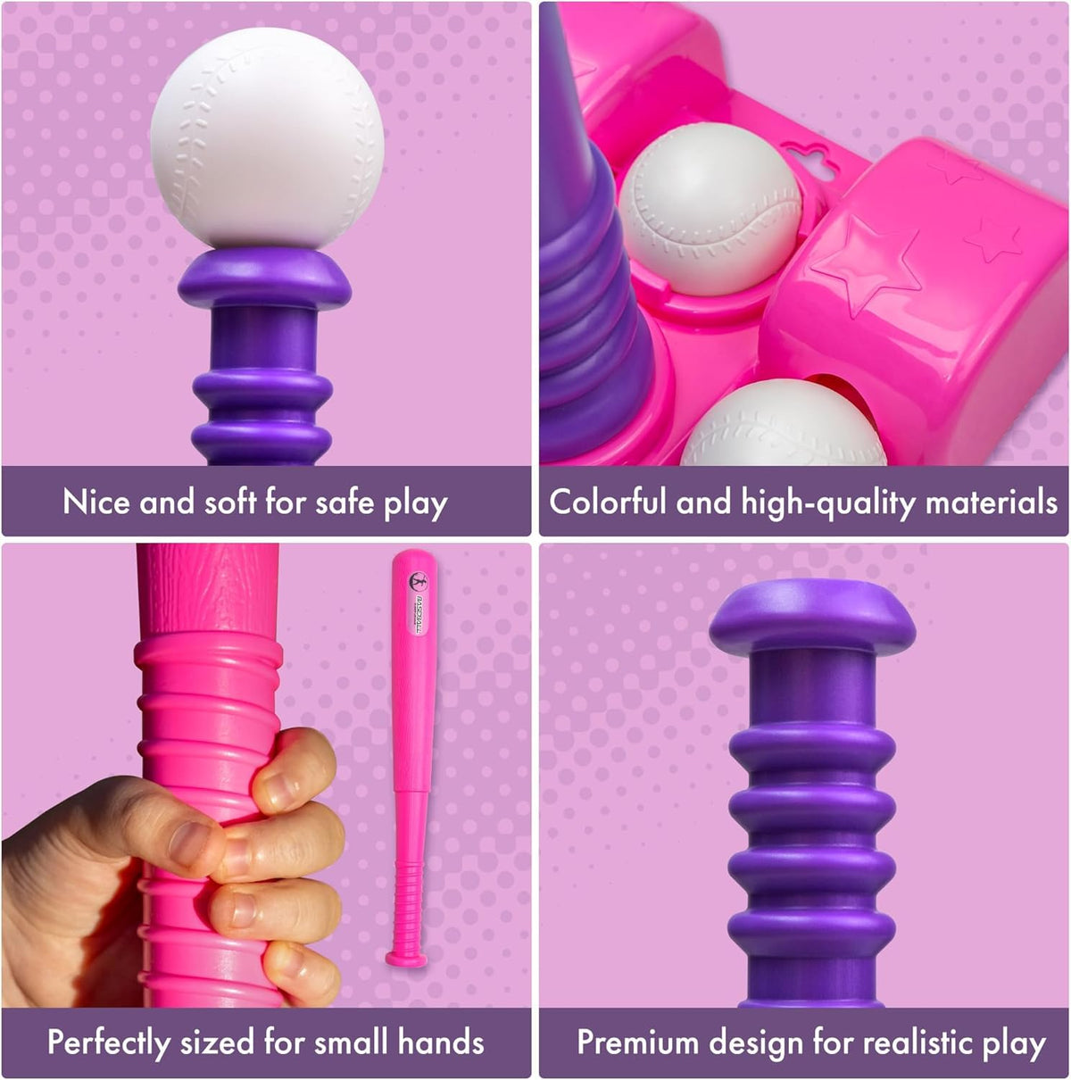 Tomleon T-Ball Stand disassembles quickly for travel or cleanup.