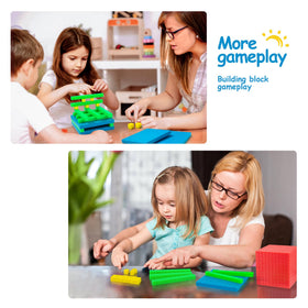 TOMMYHOME base ten blocks close-up of durable plastic for long-term classroom use