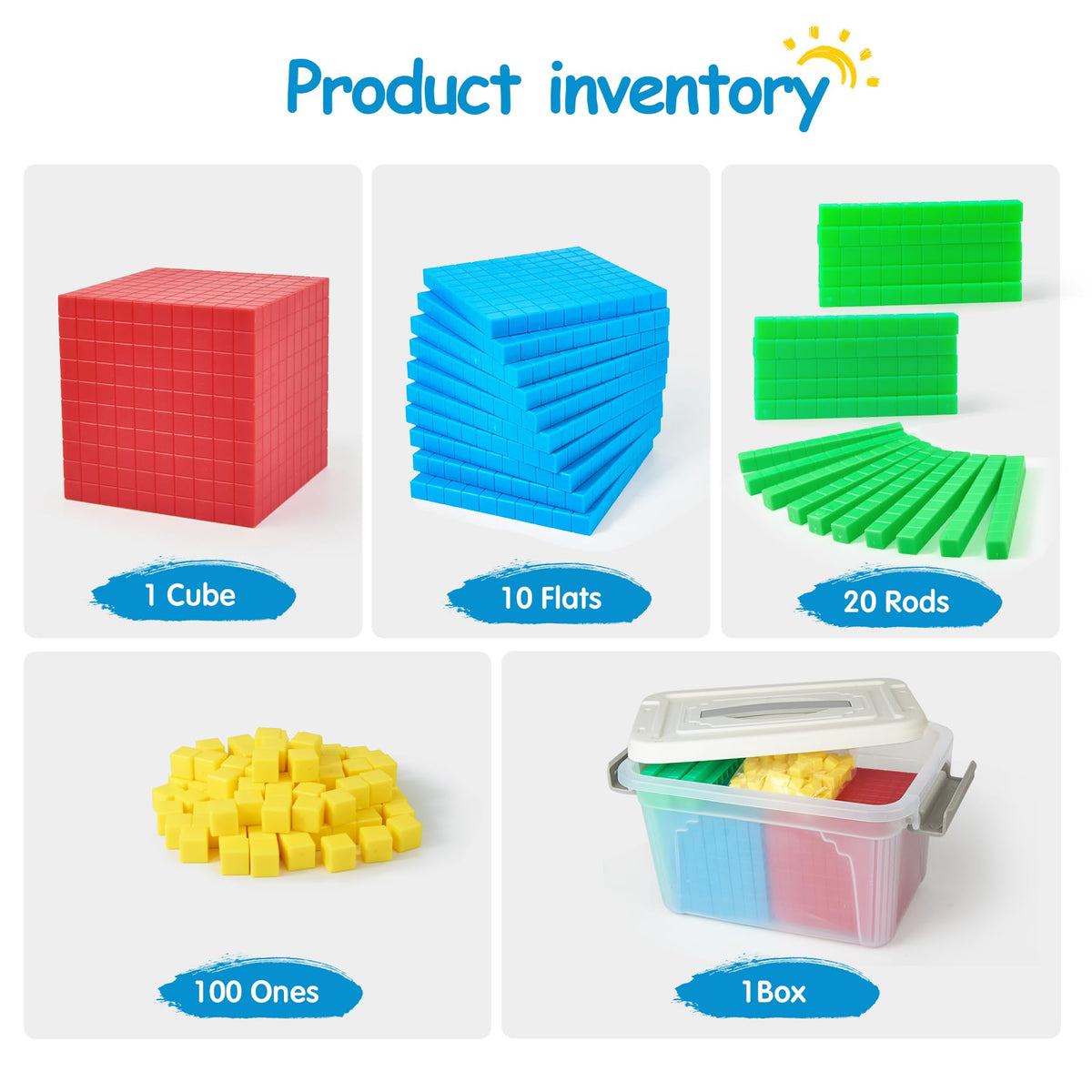 TOMMYHOME base ten blocks being used by a child supports hands-on learning