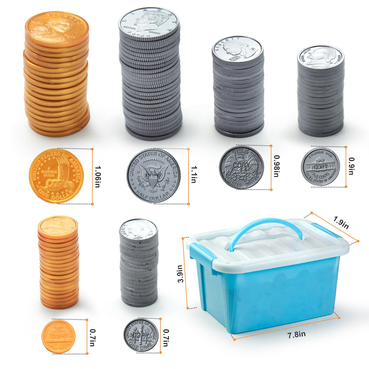 TOMMYHOME classroom coins supporting counting practice in class
