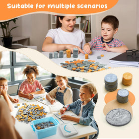 TOMMYHOME durable non-toxic plastic coins for kids