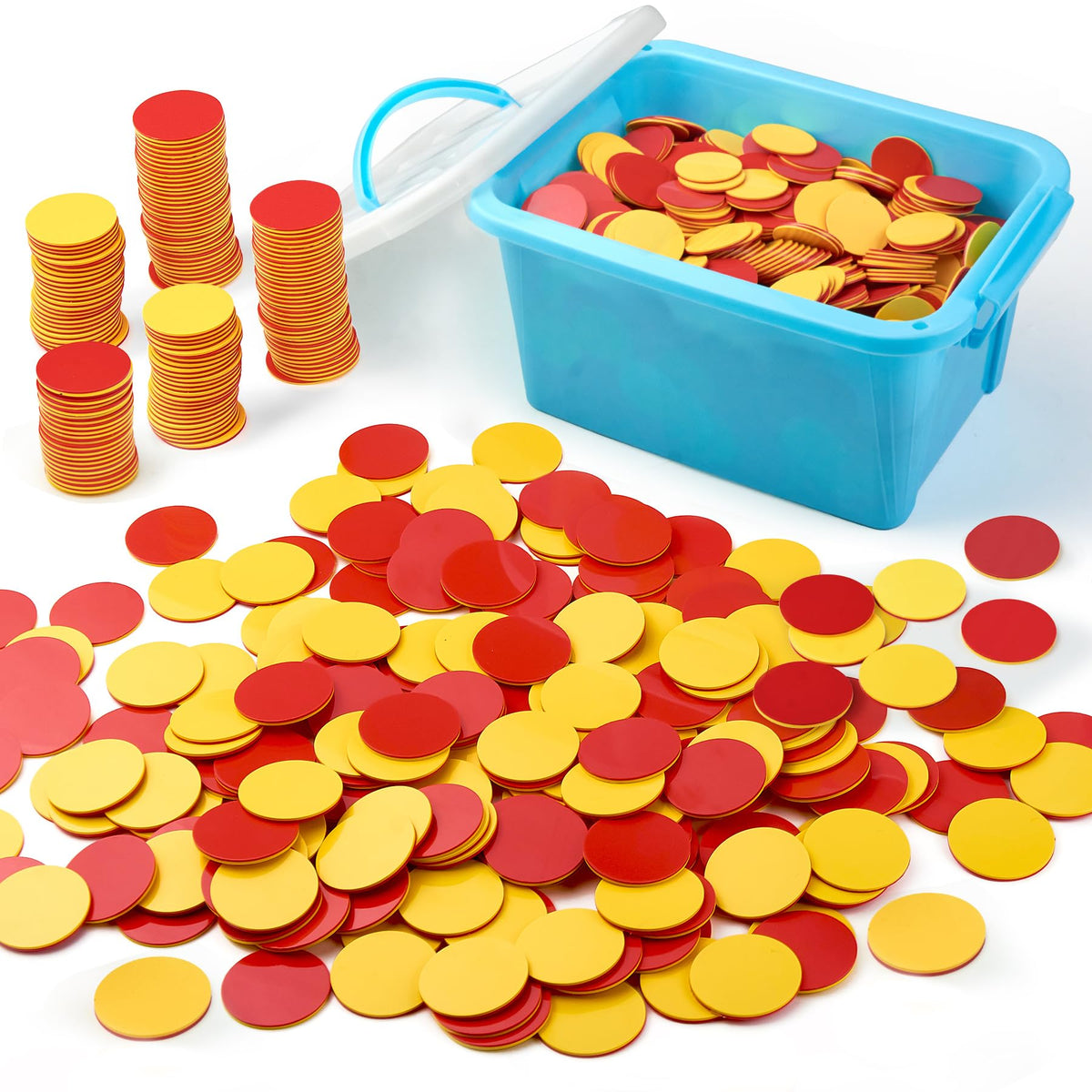 TOMMYHOME two-color counter red and yellow front view for quick counting practice.