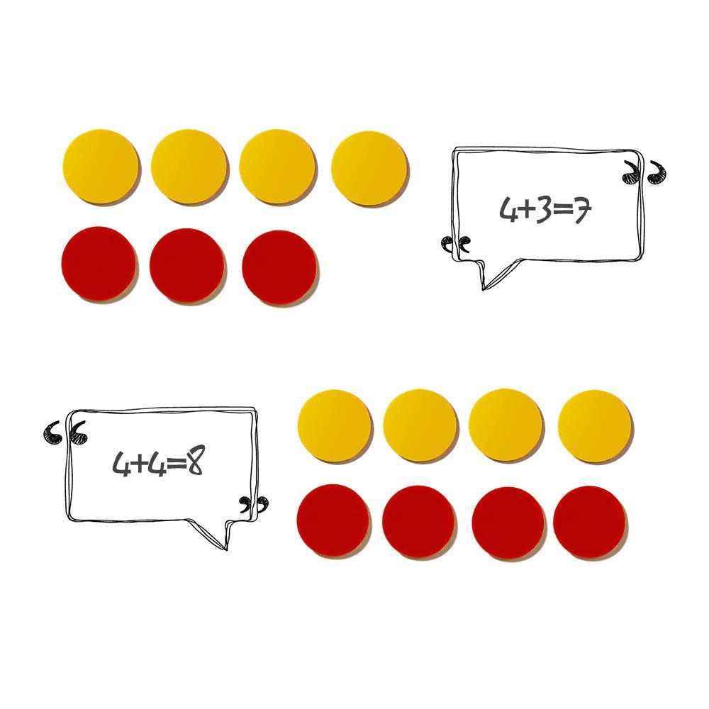 TOMMYHOME two-color counter red and yellow stacked pieces illustrate quantity building.