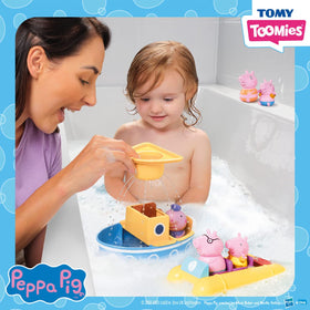 TOMY Grandpa Pig Splash & Pour Boat includes water pours and sprinkler features