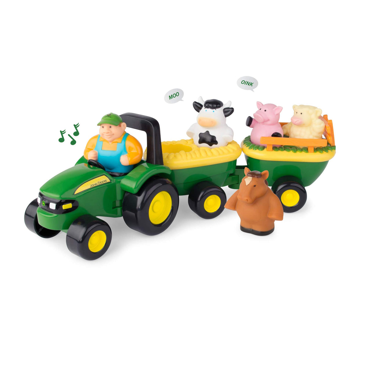 TOMY John Deere hayride music button delivering instant animal sounds