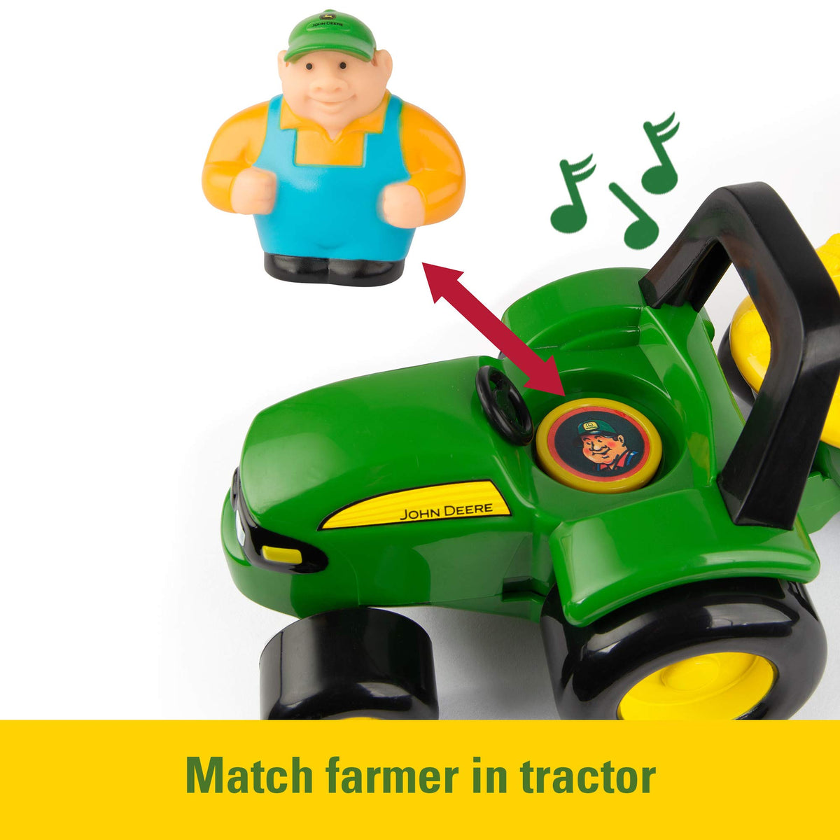 TOMY John Deere pig figurine for press-to-sound learning moments