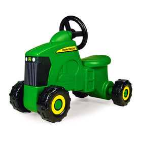 TOMY John Deere Sit N Scoot tractor front view for stable toddler play