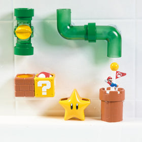 TOMY My Mario Pipes Playset lets you finish the adventure with Mario at the castle and flagpole.