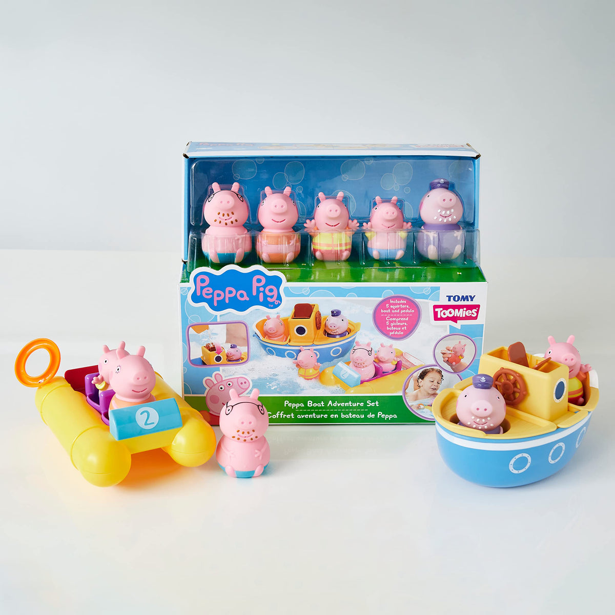 TOMY Peppa Pig bath toy gift suitable for toddlers 18 months and up