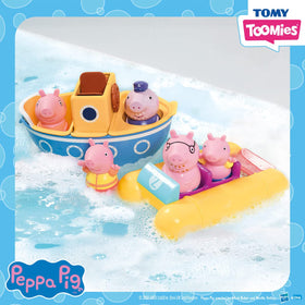 TOMY Five Peppa Pig figures for squeezes and squirts bath play
