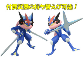 TOMY Pokémon Ash Greninja packaging display image, perfect for gifting and shelf presence