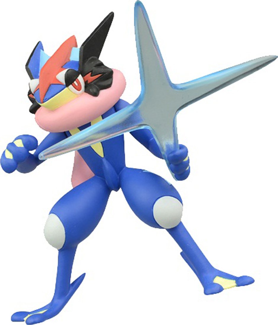 TOMY Pokémon Ash Greninja posed action figure in dynamic stance for imaginative play