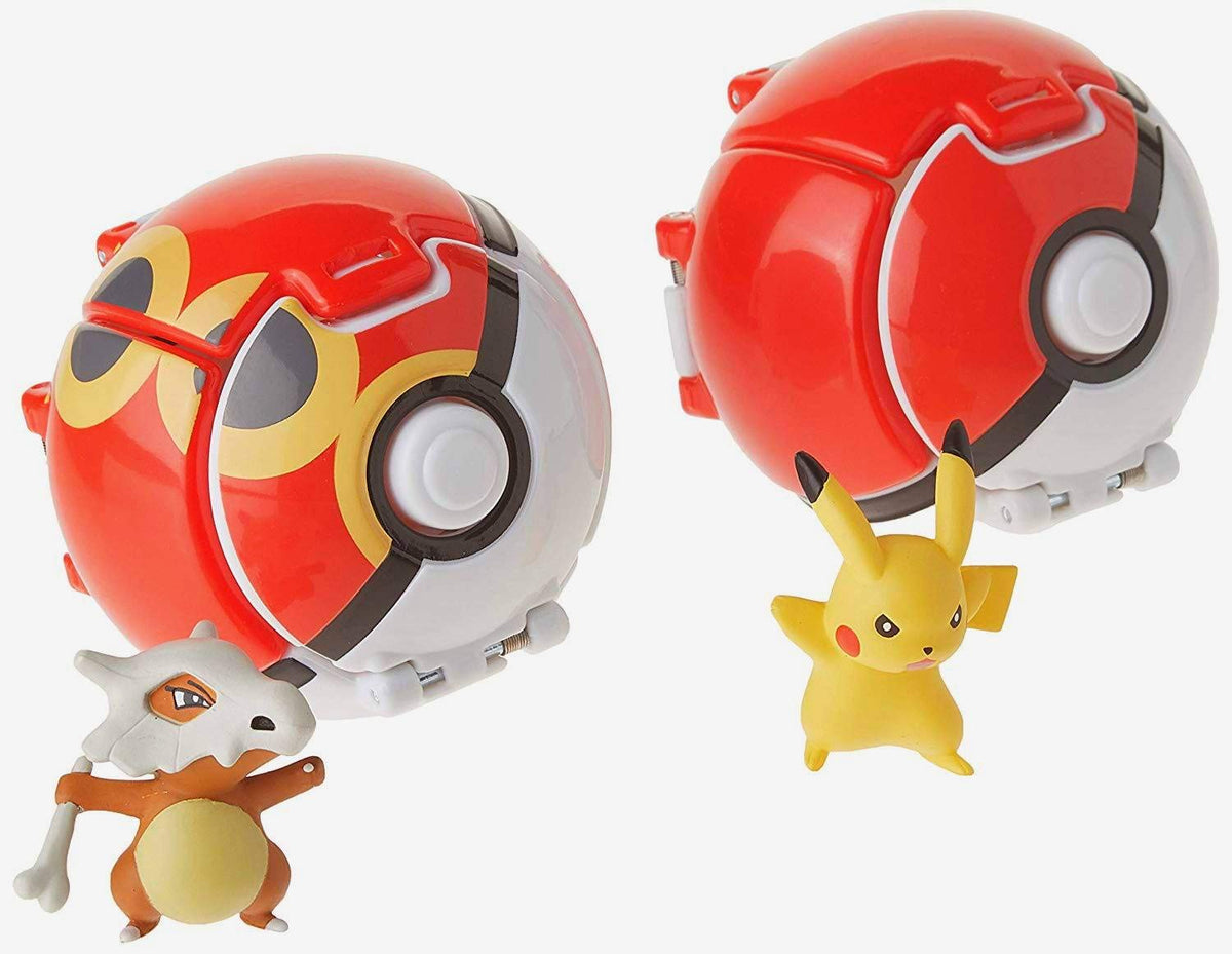 TOMY Cubone Repeat Ball with clip for on-the-go duels and display