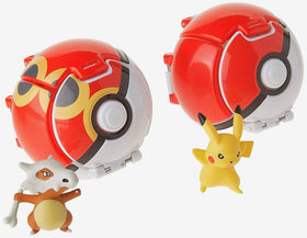 TOMY Cubone Repeat Ball with clip for on-the-go duels and display