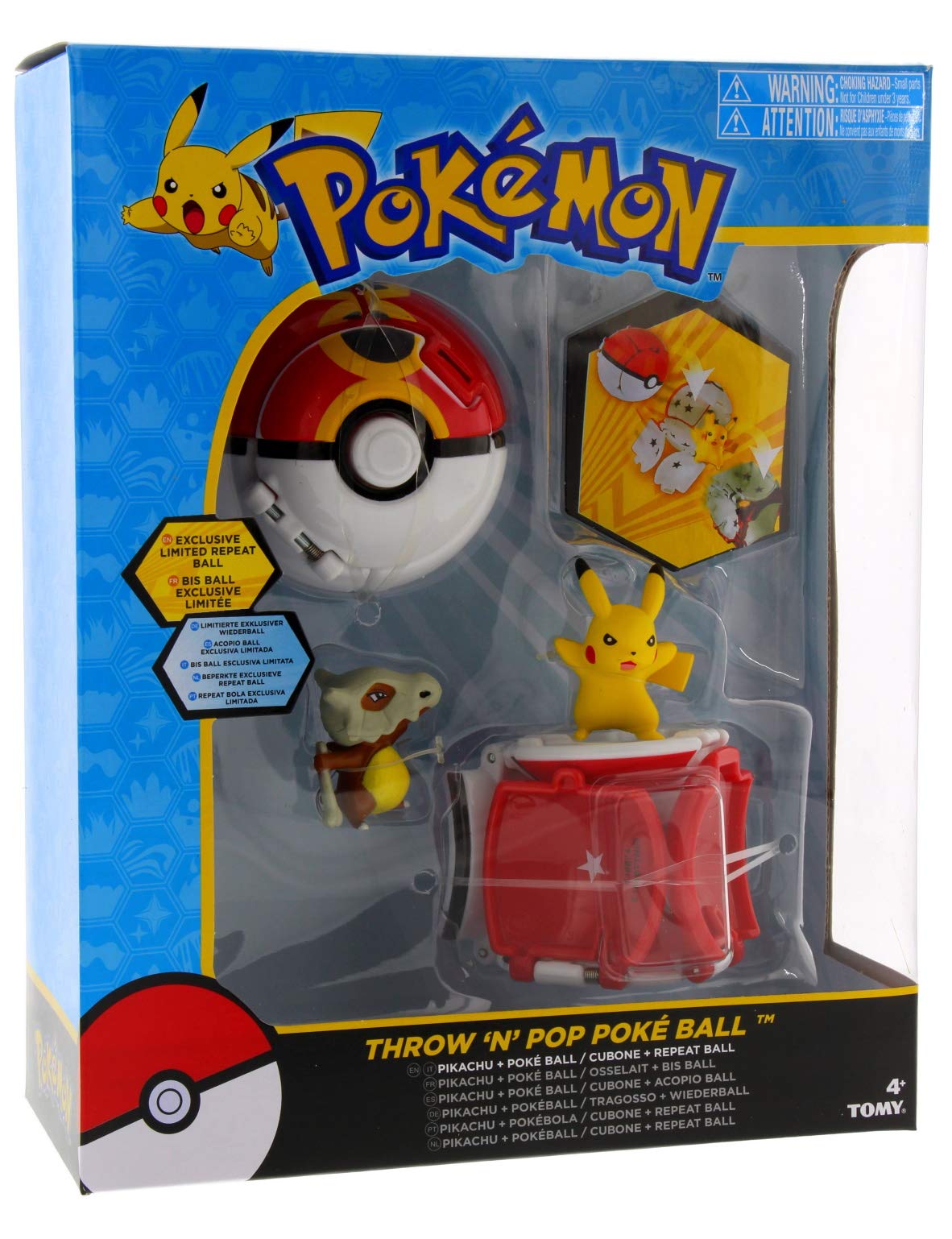 TOMY Pokémon Throw 'N' Pop Pikachu Poké Ball for quick-access battles