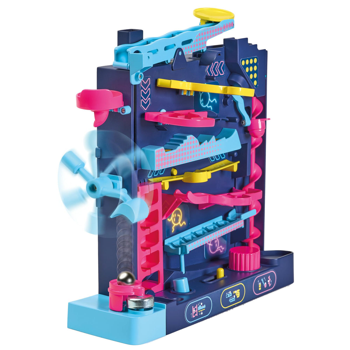 TOMY Screwball Scramble Level Up corkscrew course emphasizes dexterity and timing