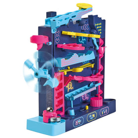 TOMY Screwball Scramble Level Up corkscrew course emphasizes dexterity and timing