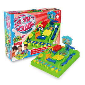 TOMY Screwball Scramble obstacle board engages fast hands and sharp eye coordination.
