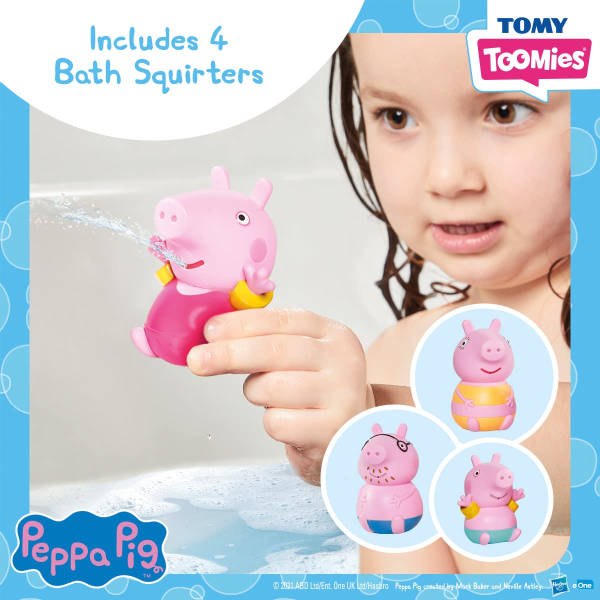 TOMY Toomies Unicorn bath float image for splashy float-and-fill play.