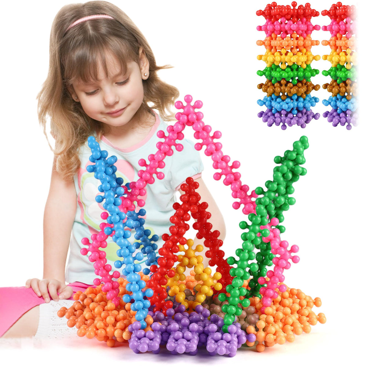 TOMYOU 300 Pcs Blocks assembly kit boosts creative building for kids.