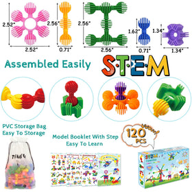 TOMYOU colorful interlocking pieces boost color recognition and early concepts.