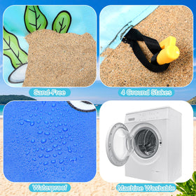 Tondiamo 4.6ft beach pool blanket for sand digging and kid-friendly play.