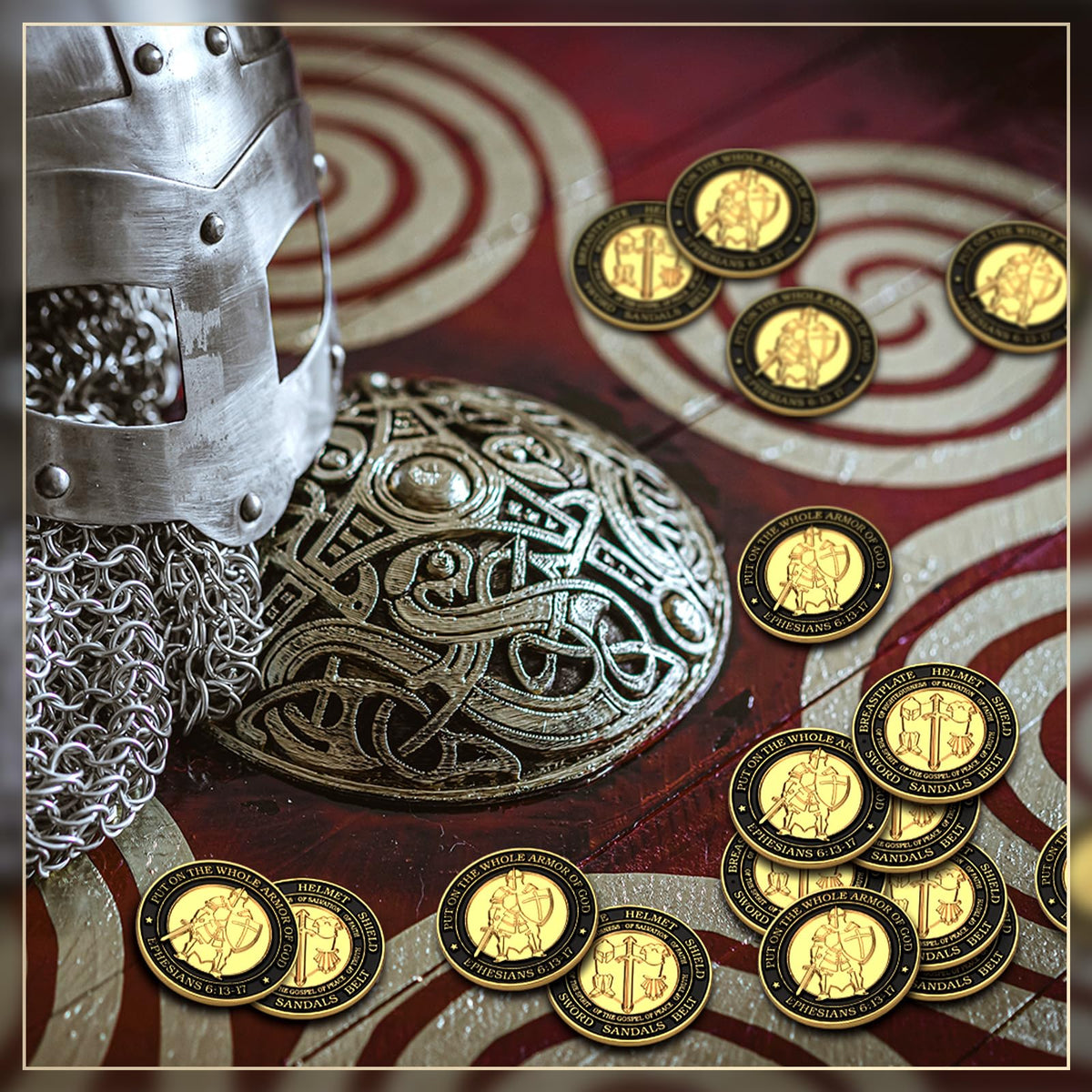 Tondiamo armor of God coin pocket-size, easy carry for daily reminders.