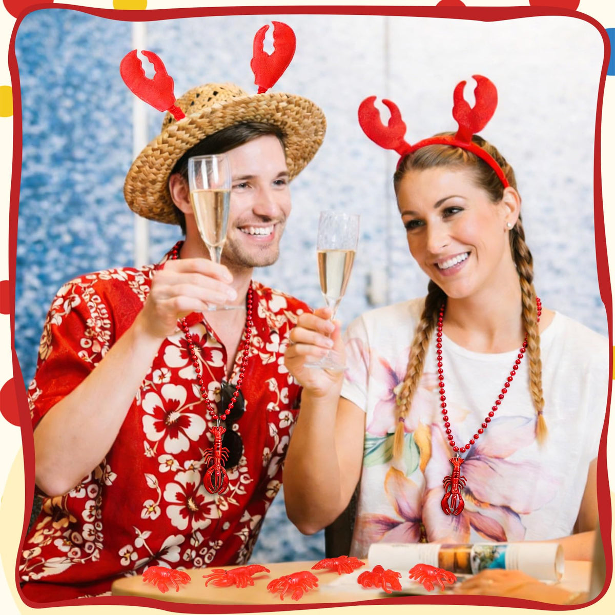 Tondiamo crawfish decorations set creates a complete coastal party backdrop.
