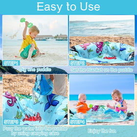 Tondiamo foldable blanket with carry bag for easy travel and storage.