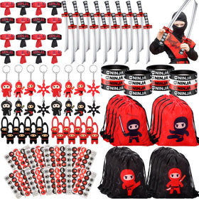 Tondiamo ninja drawstring bag for practical party storage and bold visuals.