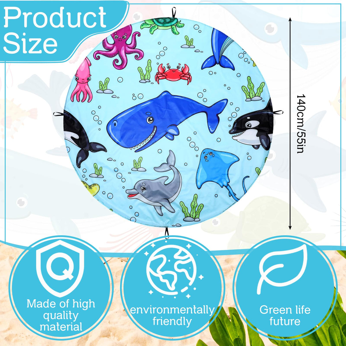 Tondiamo waterproof and sandproof kiddie pool keeps kids dry and clean.