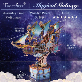 Tonecheer airship with LED light base glowing softly.