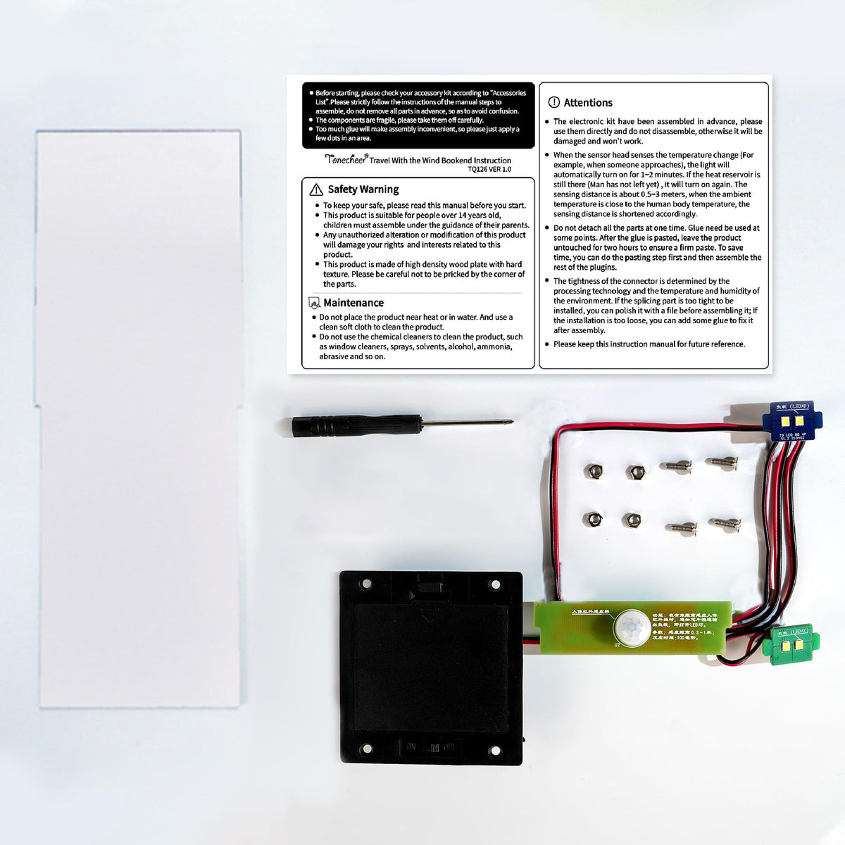 Tonecheer batteries-not-included note helps set expectations for the build.