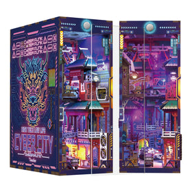 Tonecheer cyber city neon street lights elevate shelf ambiance