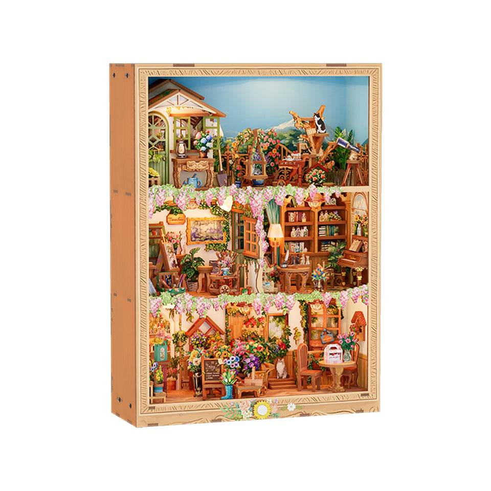 Tonecheer DIY miniature house kit front view for stylish wall display