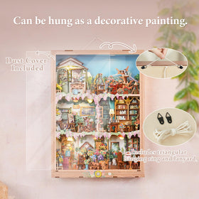 Tonecheer wooden 3D puzzle mini house shows intricate craft details