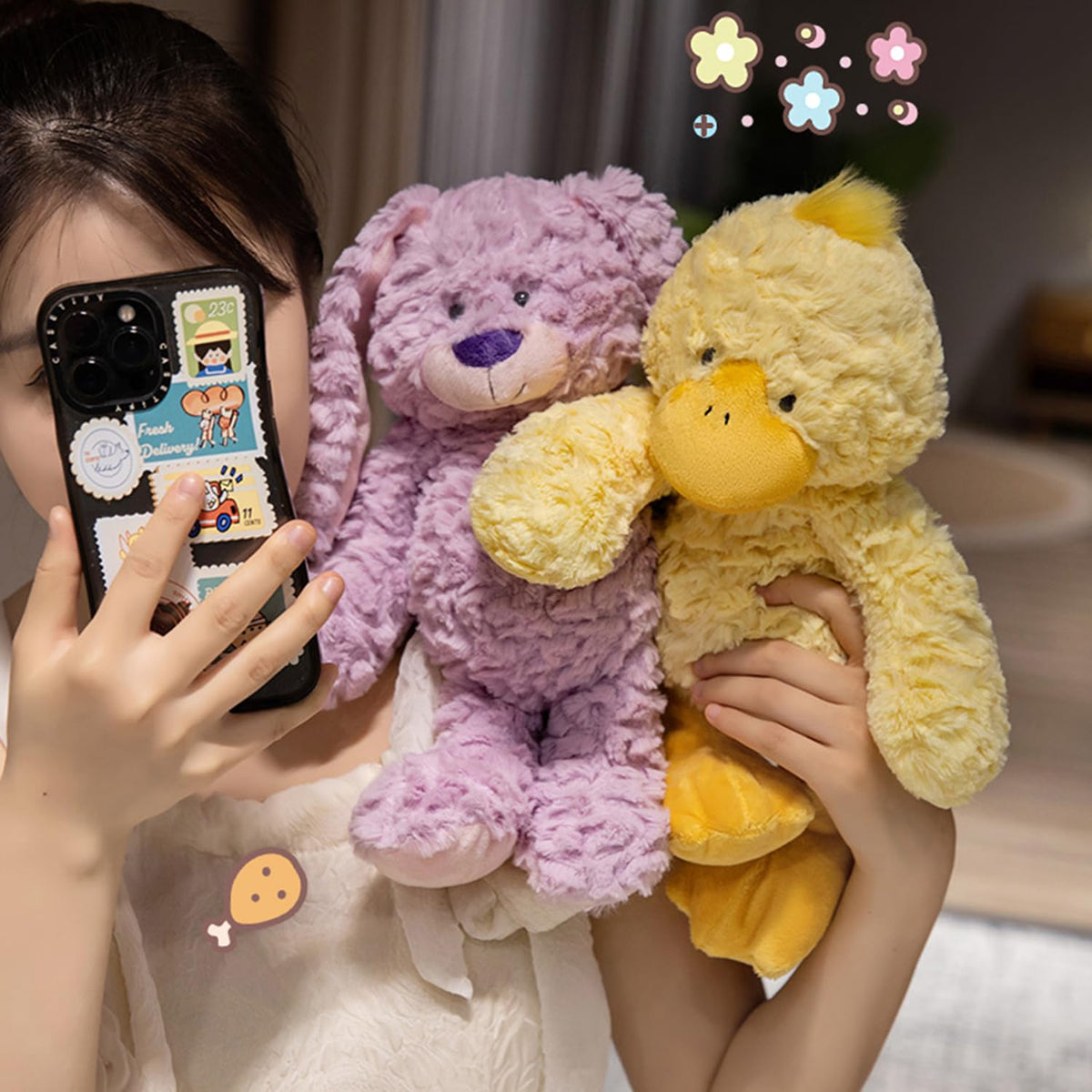 TONGSONG 12-6-inch plush size fits snugly on beds and shelves
