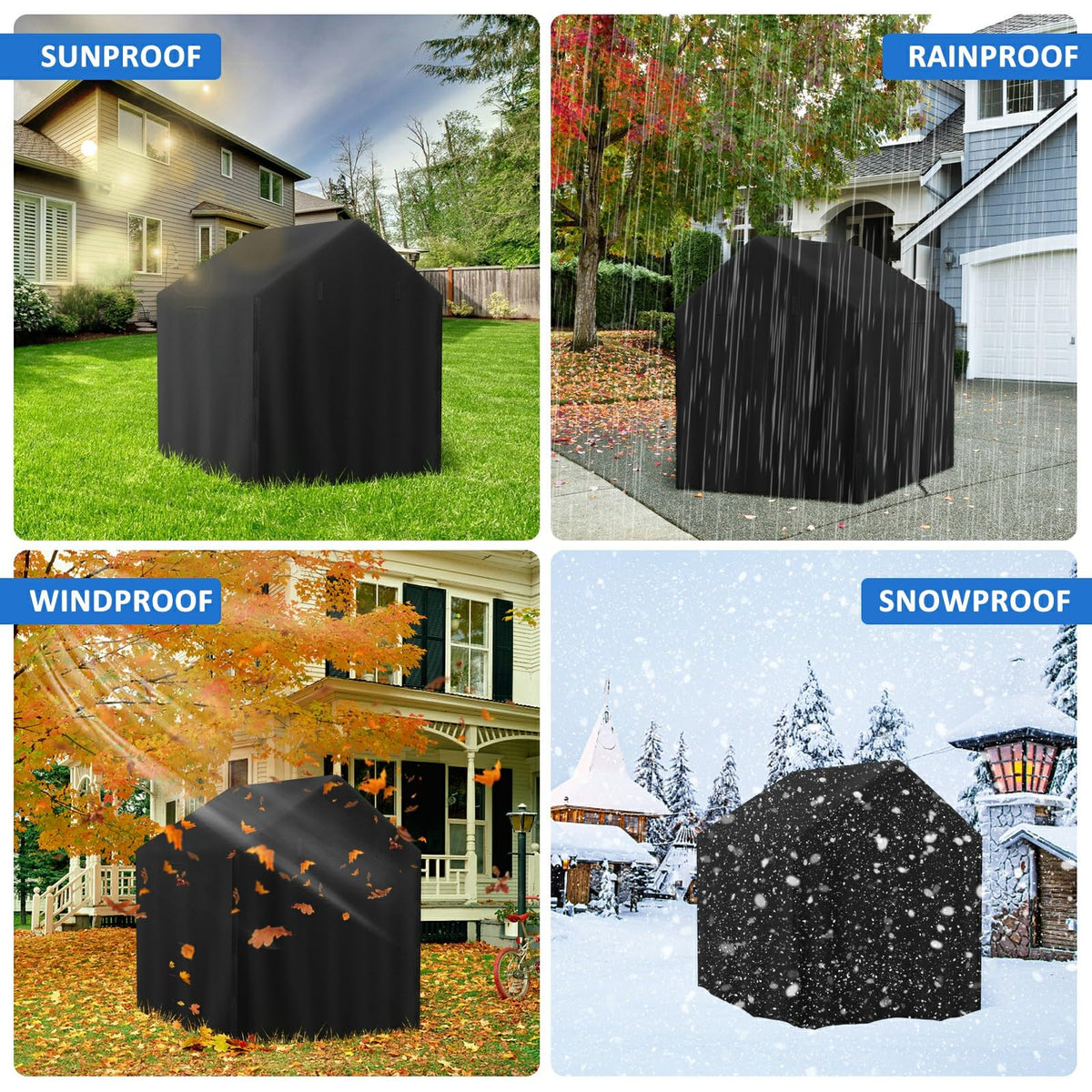 Tonhui adjustable bottom drawstring securing the cover on windy days